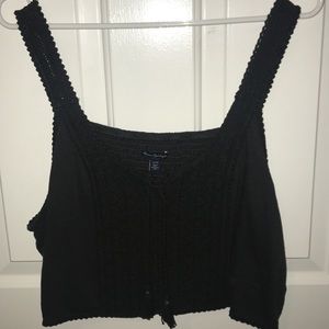 Gray Crop Top